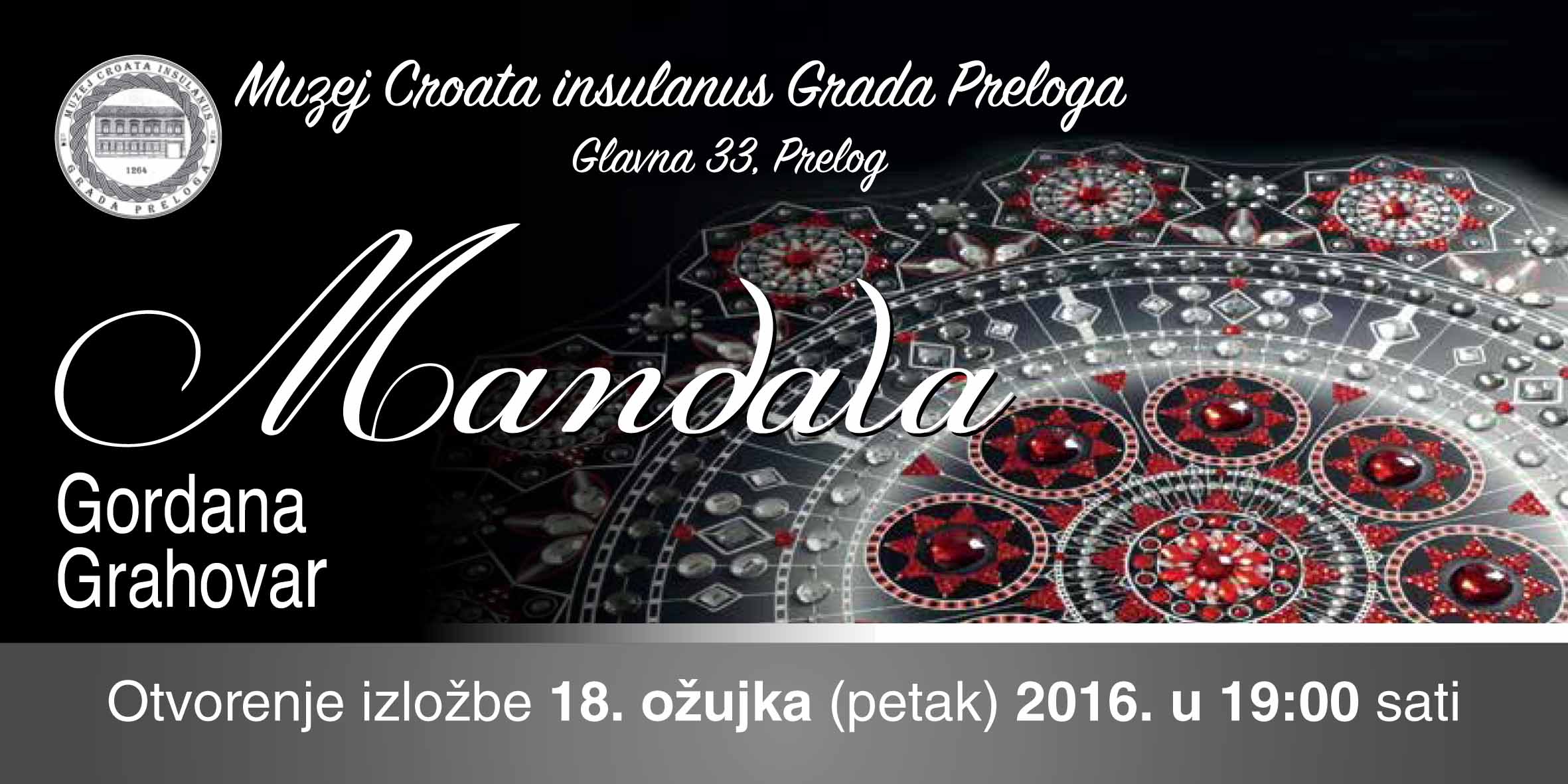 Pozivnica na izlozbu MANDALA Gordane Grahovar